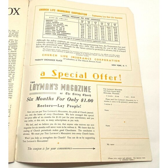 The Laymans Magazine May 1940 Episcopal Living Church News Vintage Christian - Picture 11 of 11